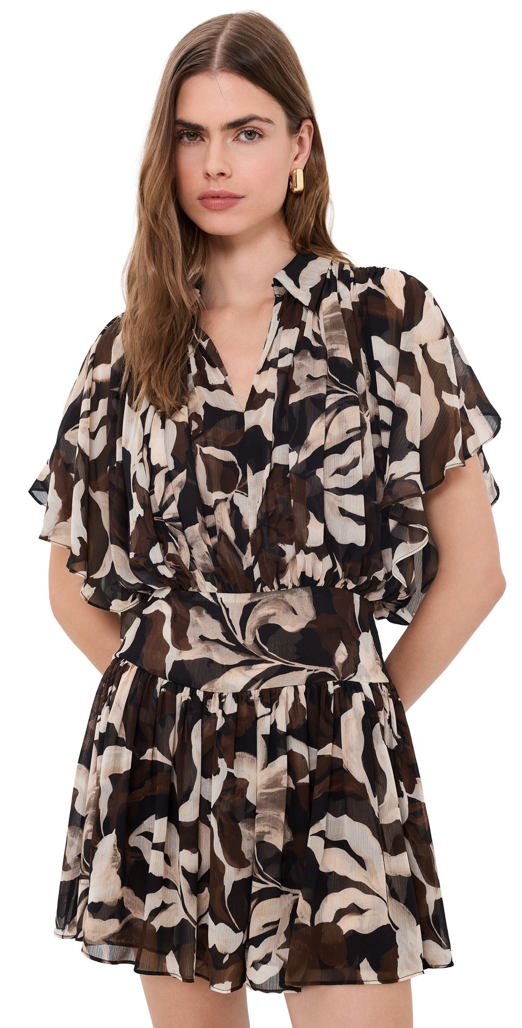 MISA Ana Dress Chocolate Swirl L