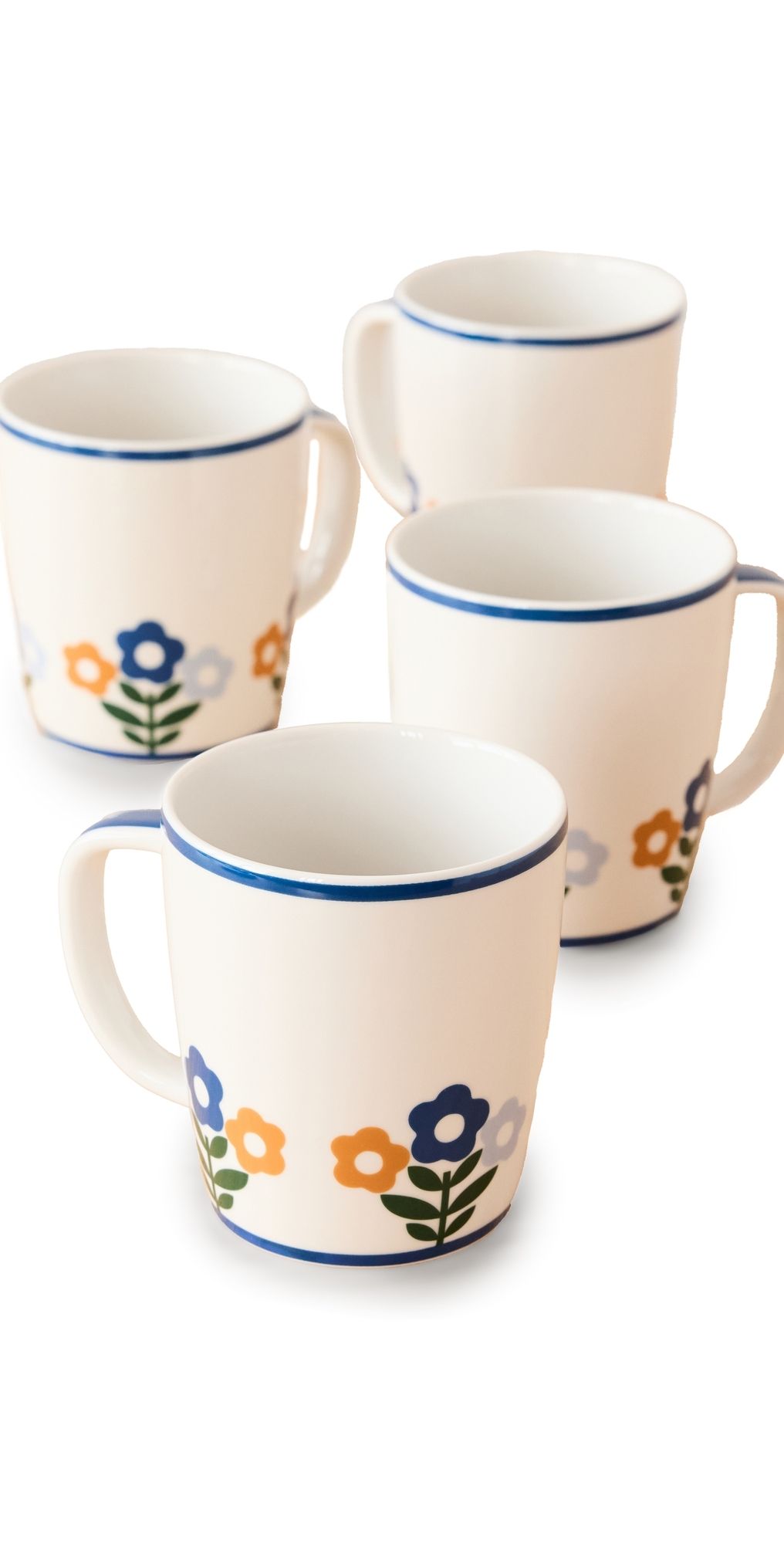 Misette Set of 4 Mugs Floral Bouquet One Size