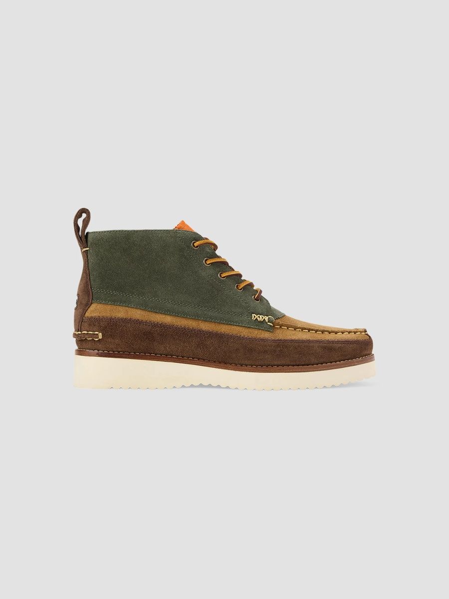 Polo Ralph Lauren Men's Ranger Suede Work Boots - Olive Multi - Size 9