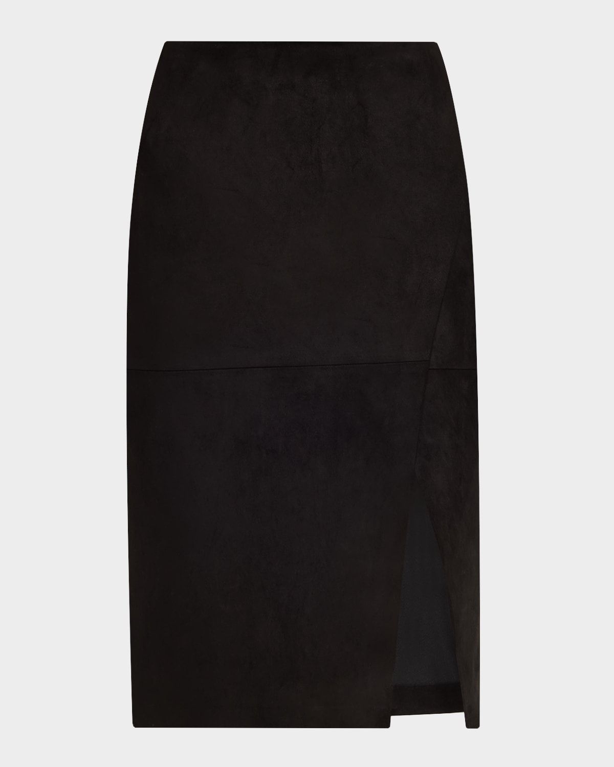 Siobhan Suede Front Slit Wrap Skirt