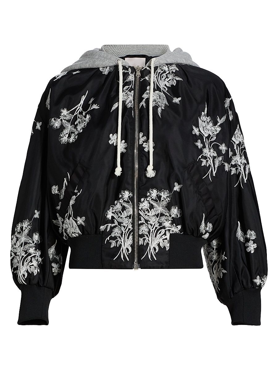 Women's Wildflower Whimsy Ollie Jacket - Black Ivory - Size XL