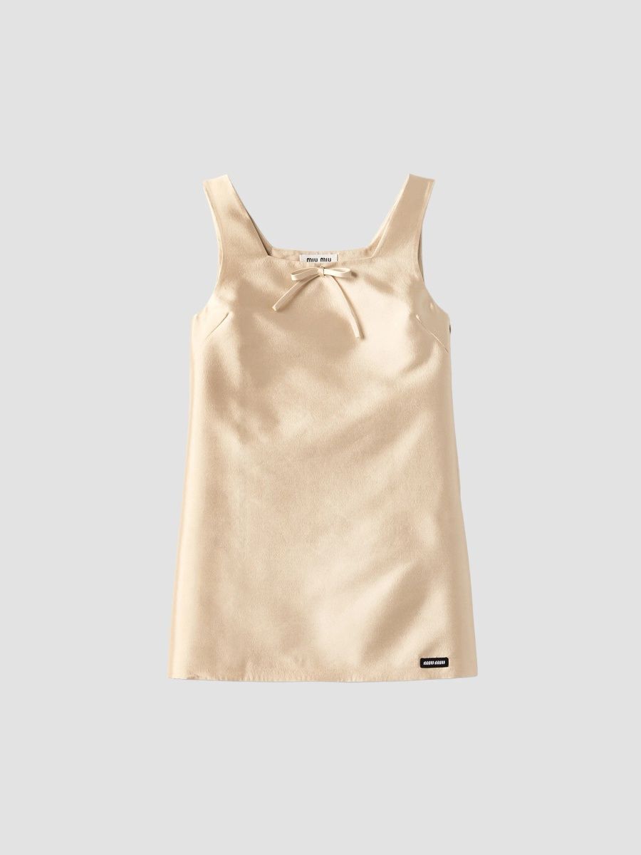 Miu Miu Women's Silk and Wool Dress - Beige Khaki - Size 4