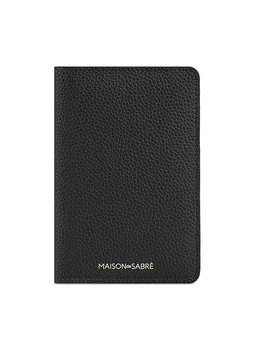 Leather Passport Holder - Rouge Noir