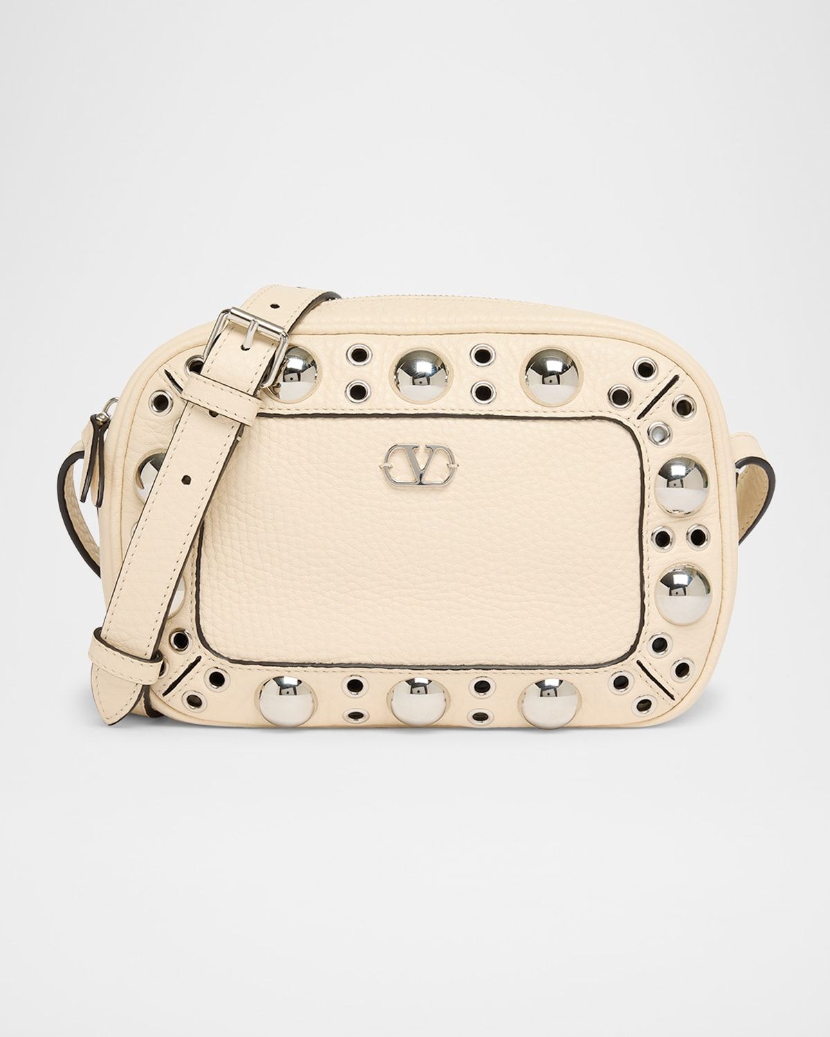 Nellcote Studded Leather Camera Crossbody Bag
