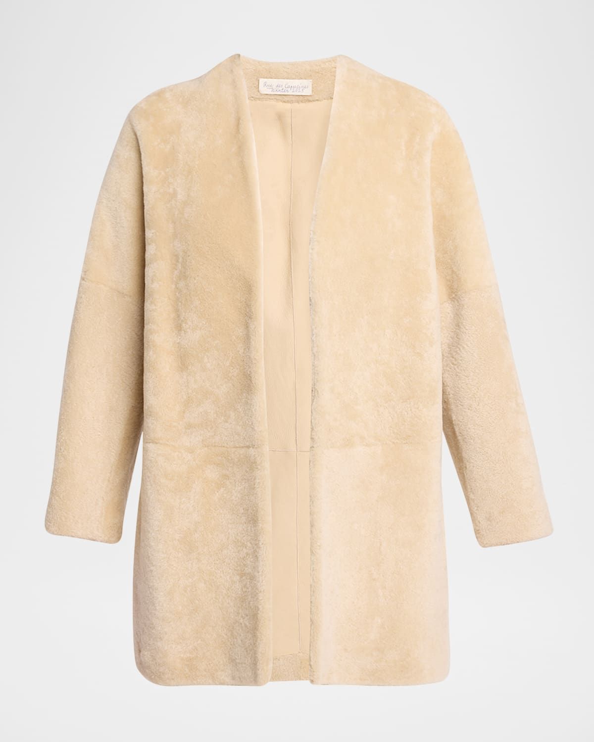 Alarise Lamb Shearling Open Coat