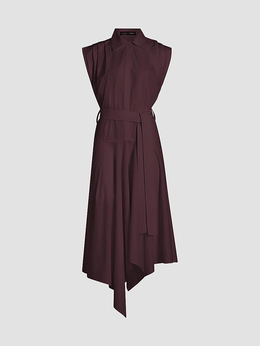 Proenza Schouler Women's Adinna Cotton Shirting Dress - Aubergine - Size 2