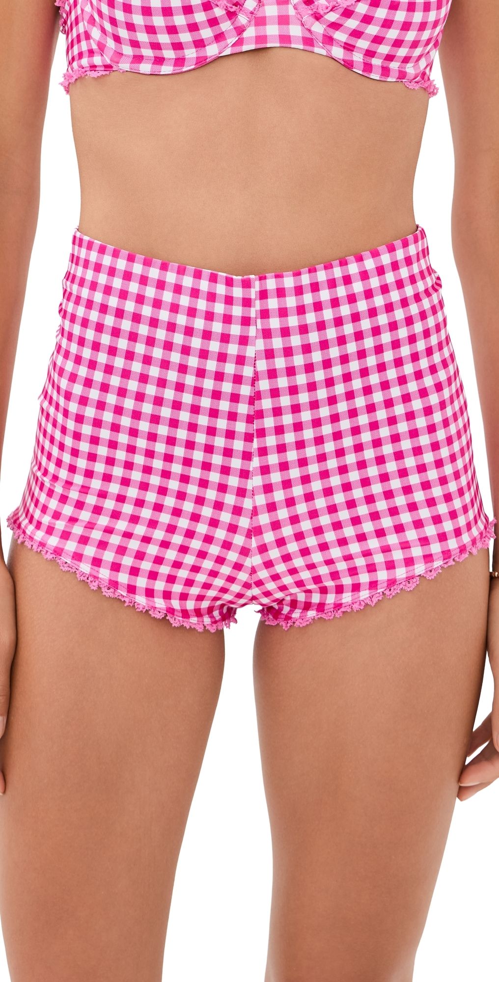 Peixoto Ciara Mini Swim Shorts Candy Gingham XS