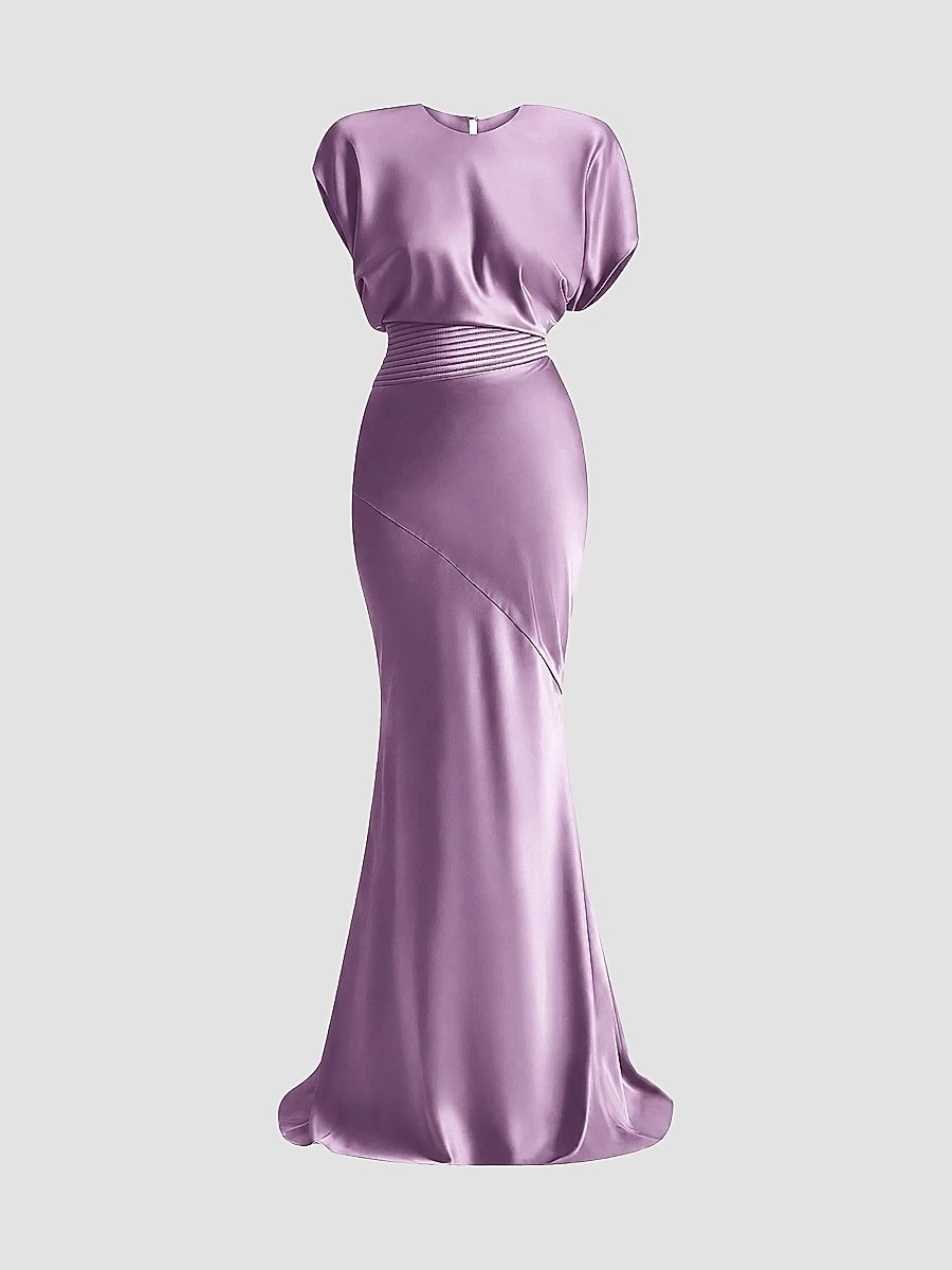 Women's Bond Satin Mermaid Gown - Mauve - Size 12