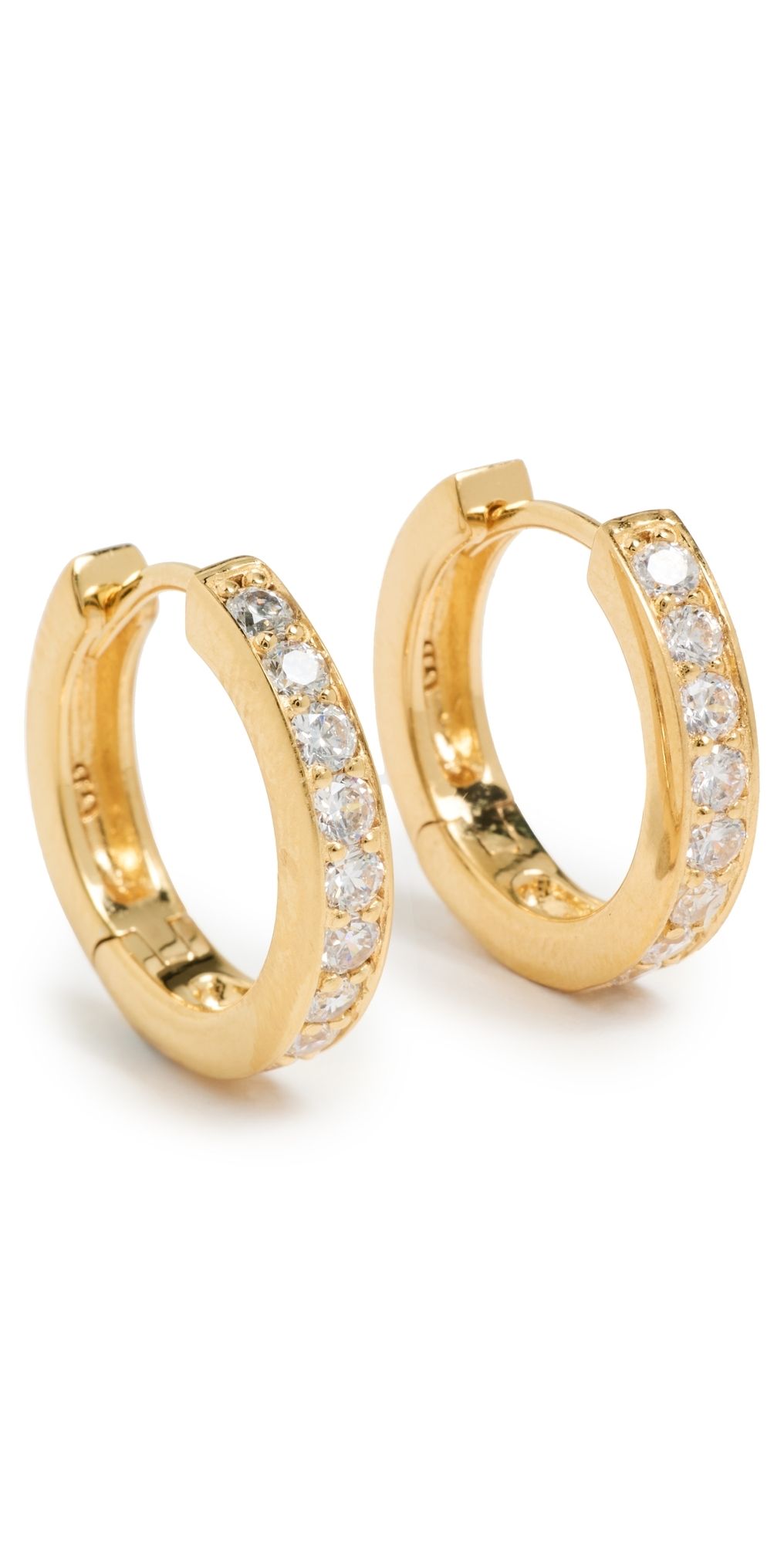 Gwen Beloti CZ Huggie Medium Earrings Gold One Size