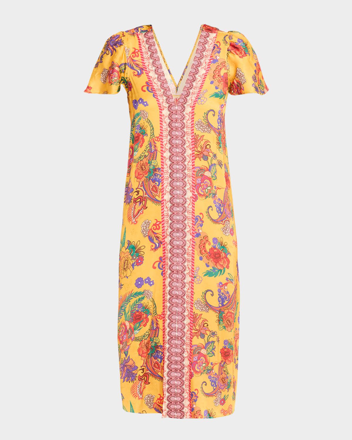 Eva Floral-Print Midi Shift Dress