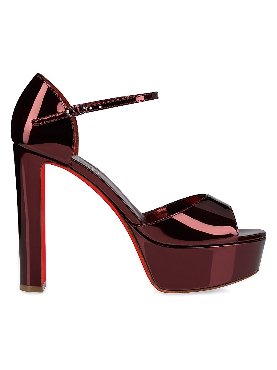 Women's Sandaloo 130MM Metallic Leather Platform Sandals - Palio - Size 5