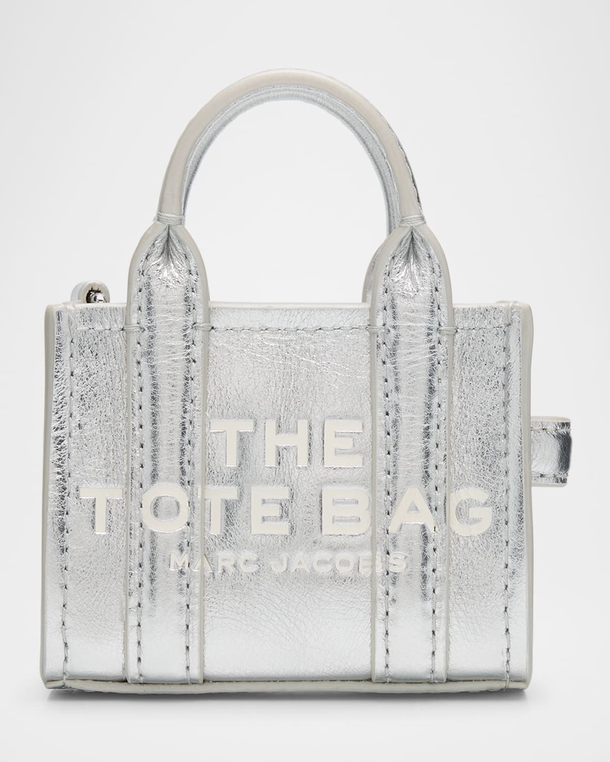 The Metallic Leather Nano Tote Charm
