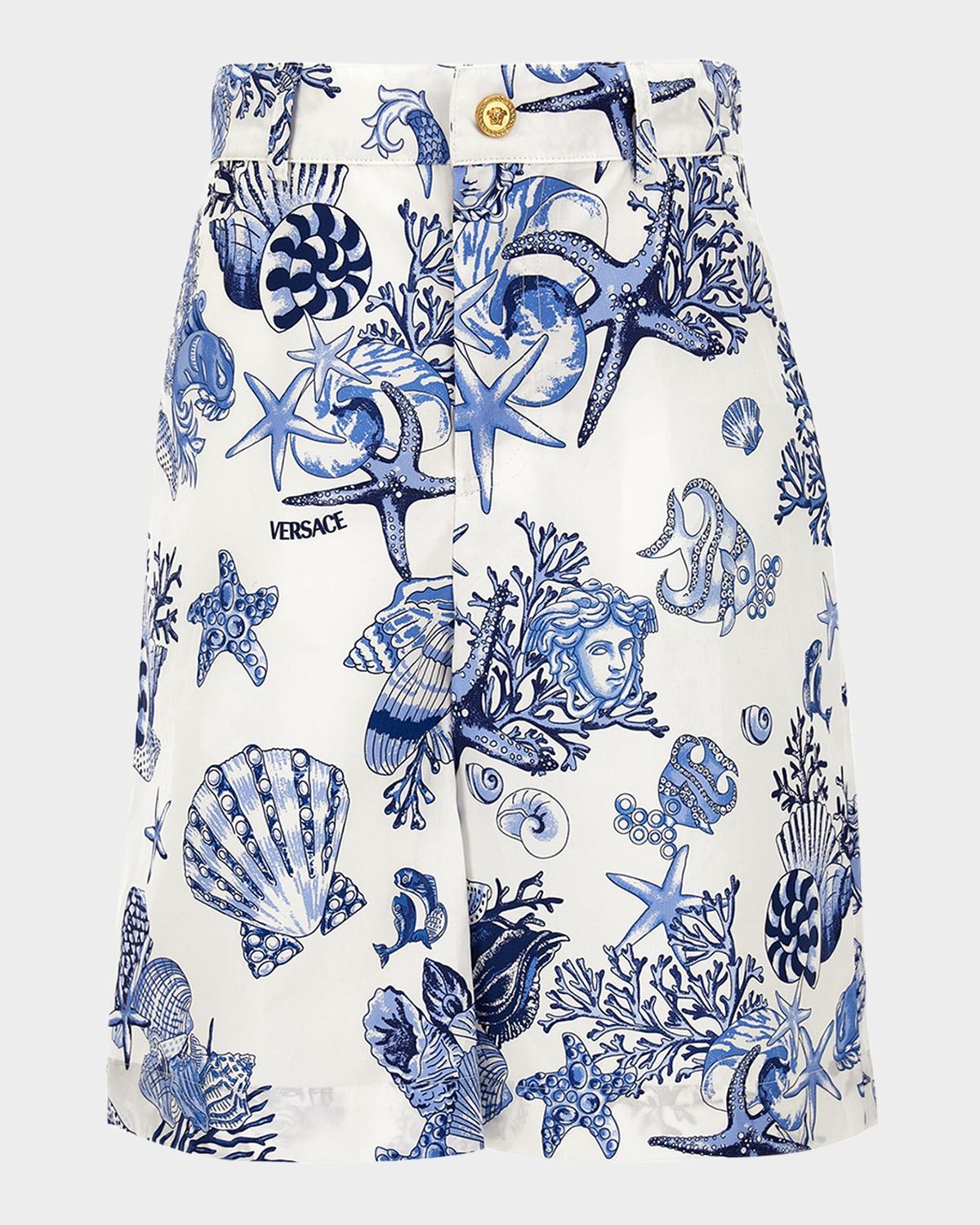 Boy & apos;s Underwater Barocco Poplin Shorts, Size 6-14