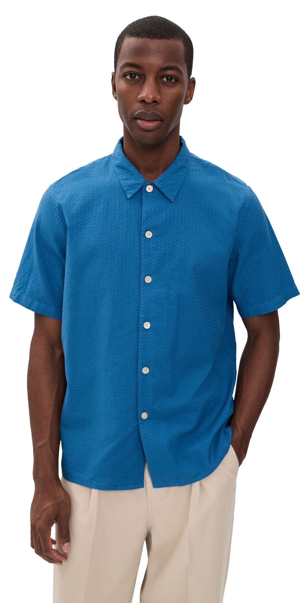 PS Paul Smith Mens Casual Fit Shirt Cobalt Blue XXL