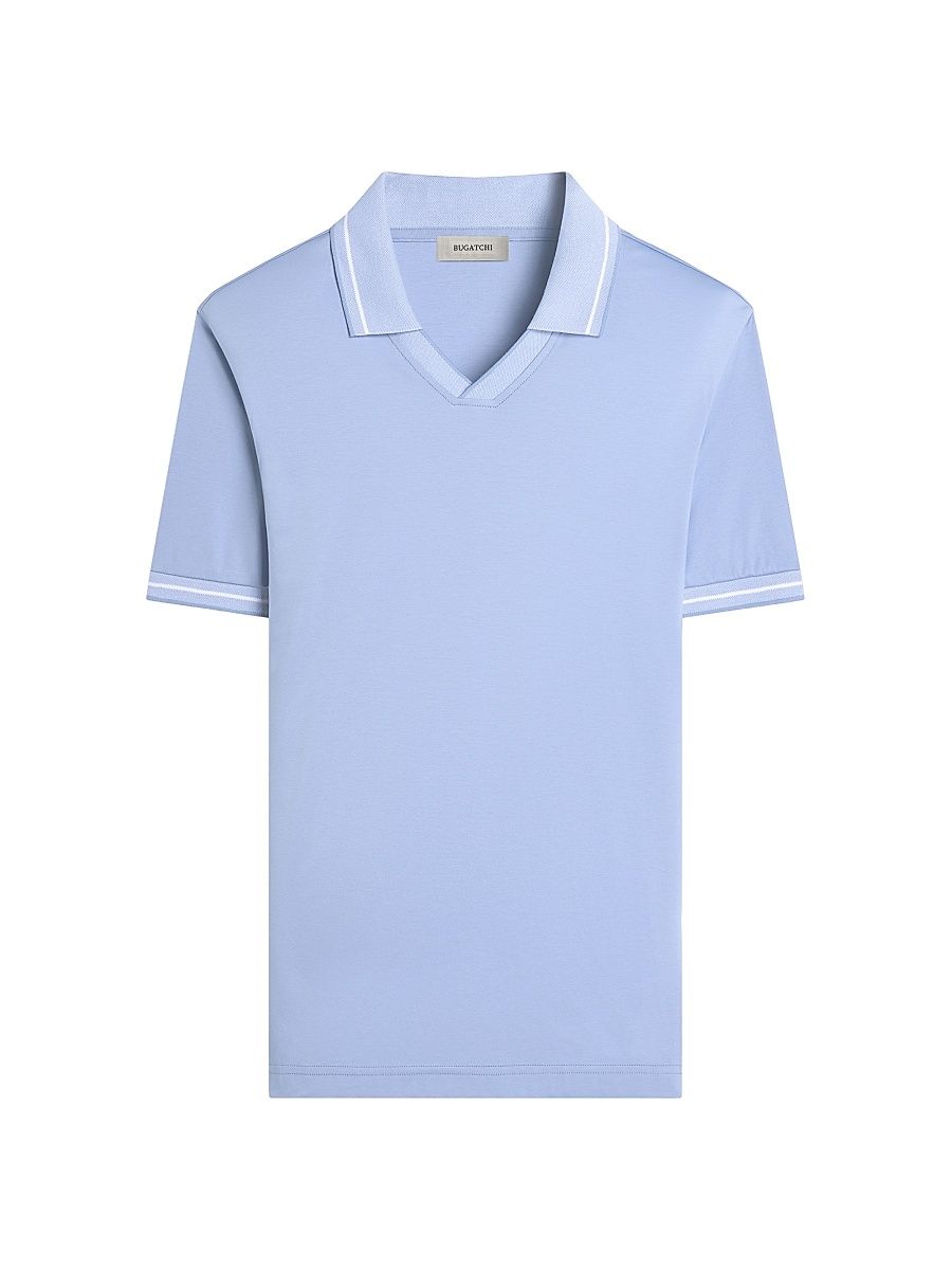 Men's Johnny Collar Polo Shirt - Air Blue - Size XXL