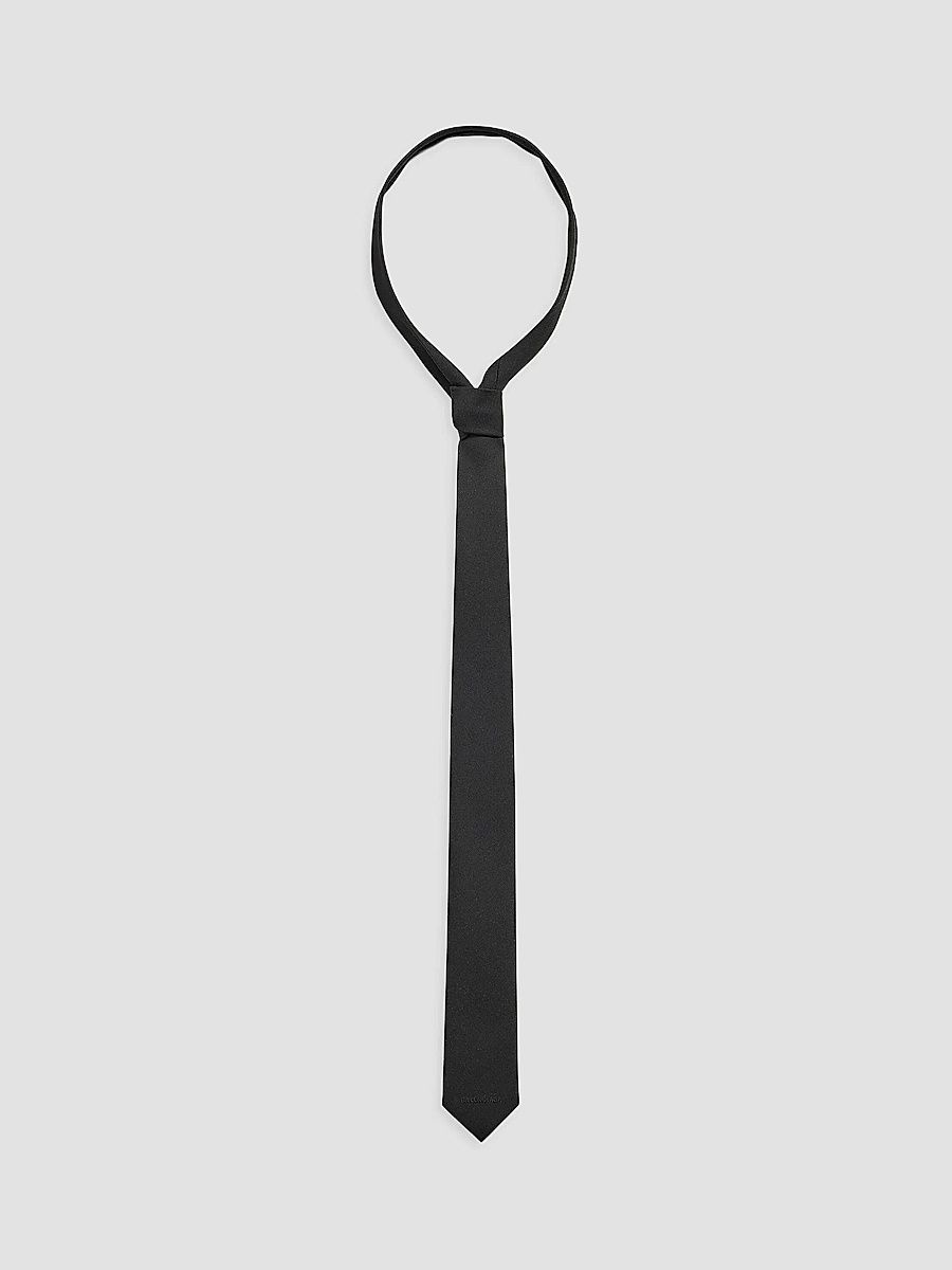 Balenciaga Men's Wool Solid Tie - Black