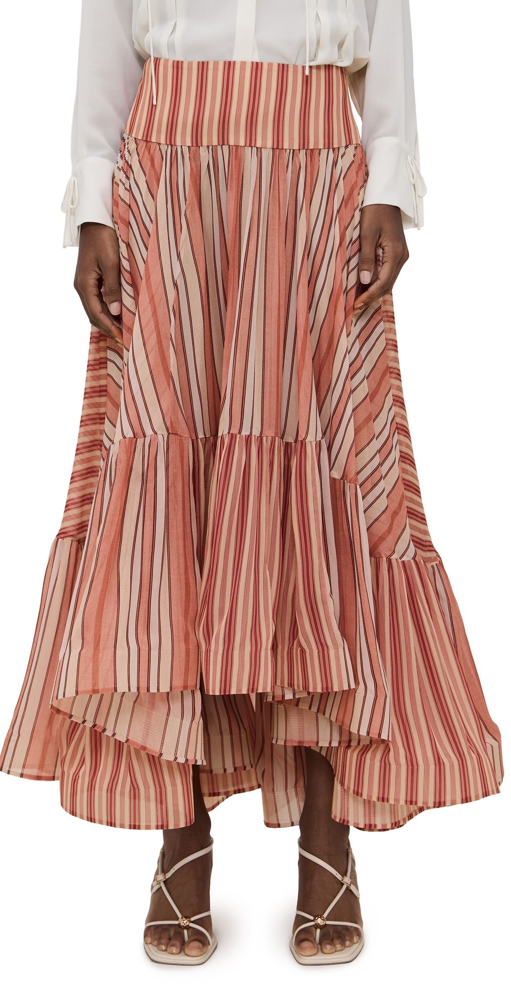 Zimmermann Rebellion Midi Skirt Red Stripe 3