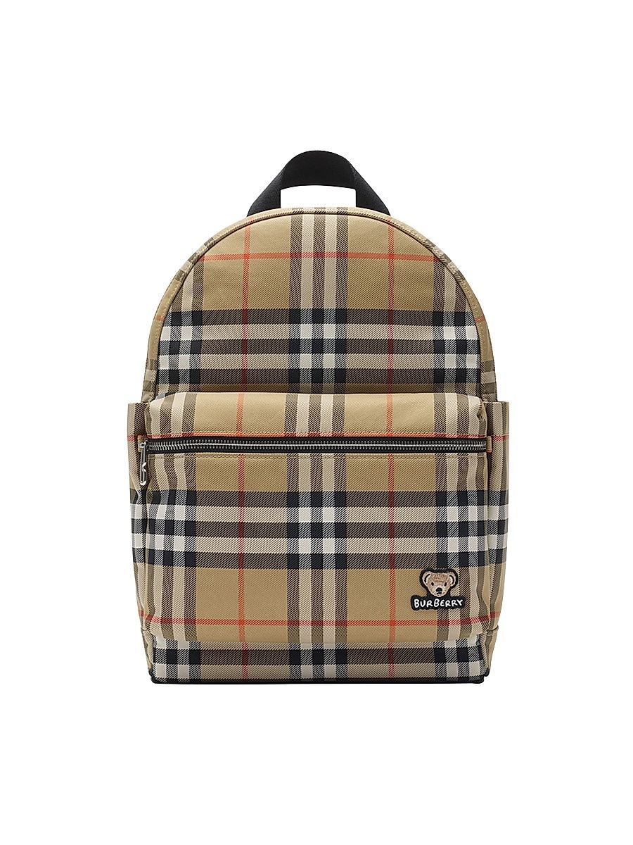 Kid's Huey Medium Check Backpack - Beige