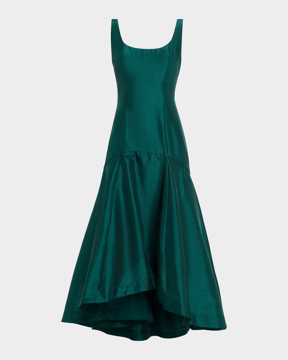 Alaia High-Low Shantung Maxi Dress
