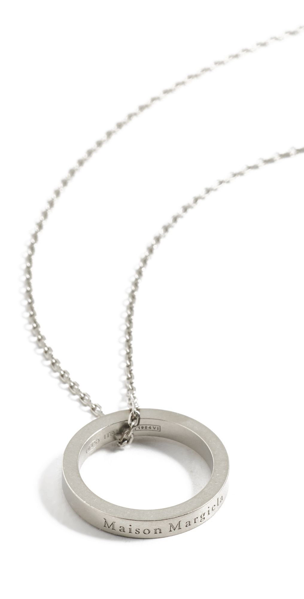 Maison Margiela Logo Collection Necklace Palladio Burattato One Size