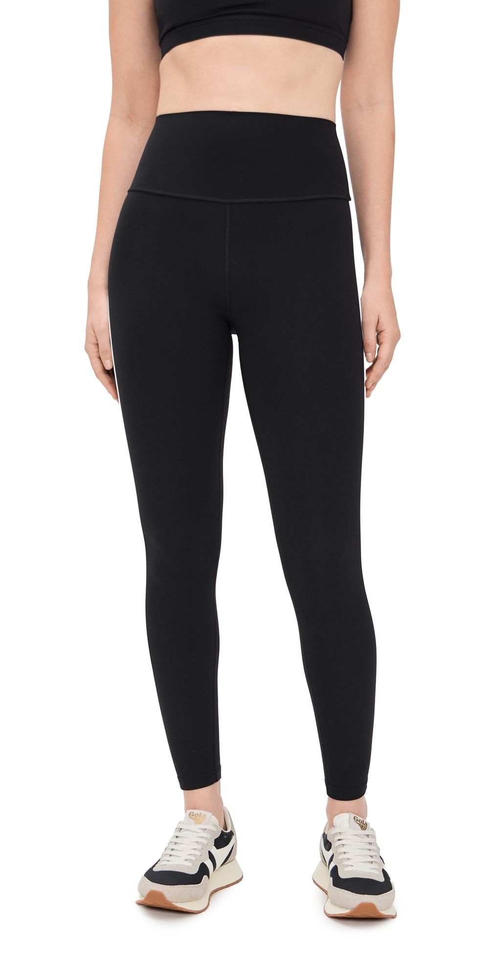 Splits59 Amber Airweight High Waist 7/8 Ankle Leggings Black/White S