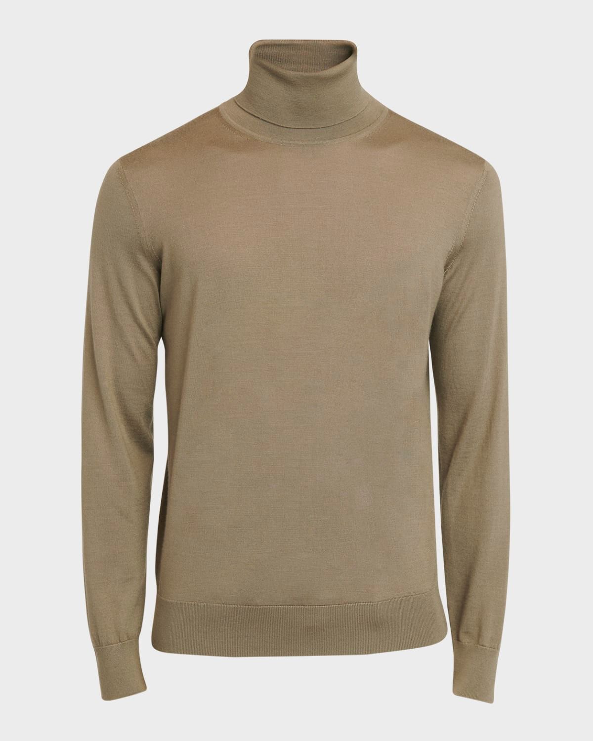 Men & apos;s Solid Cashseta Turtleneck Sweater