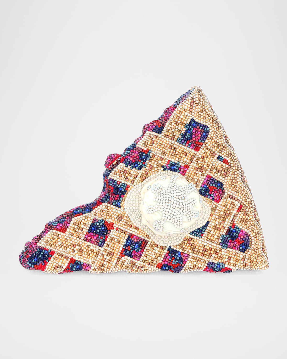 A La Mode Pie Slice Crystal Clutch Bag