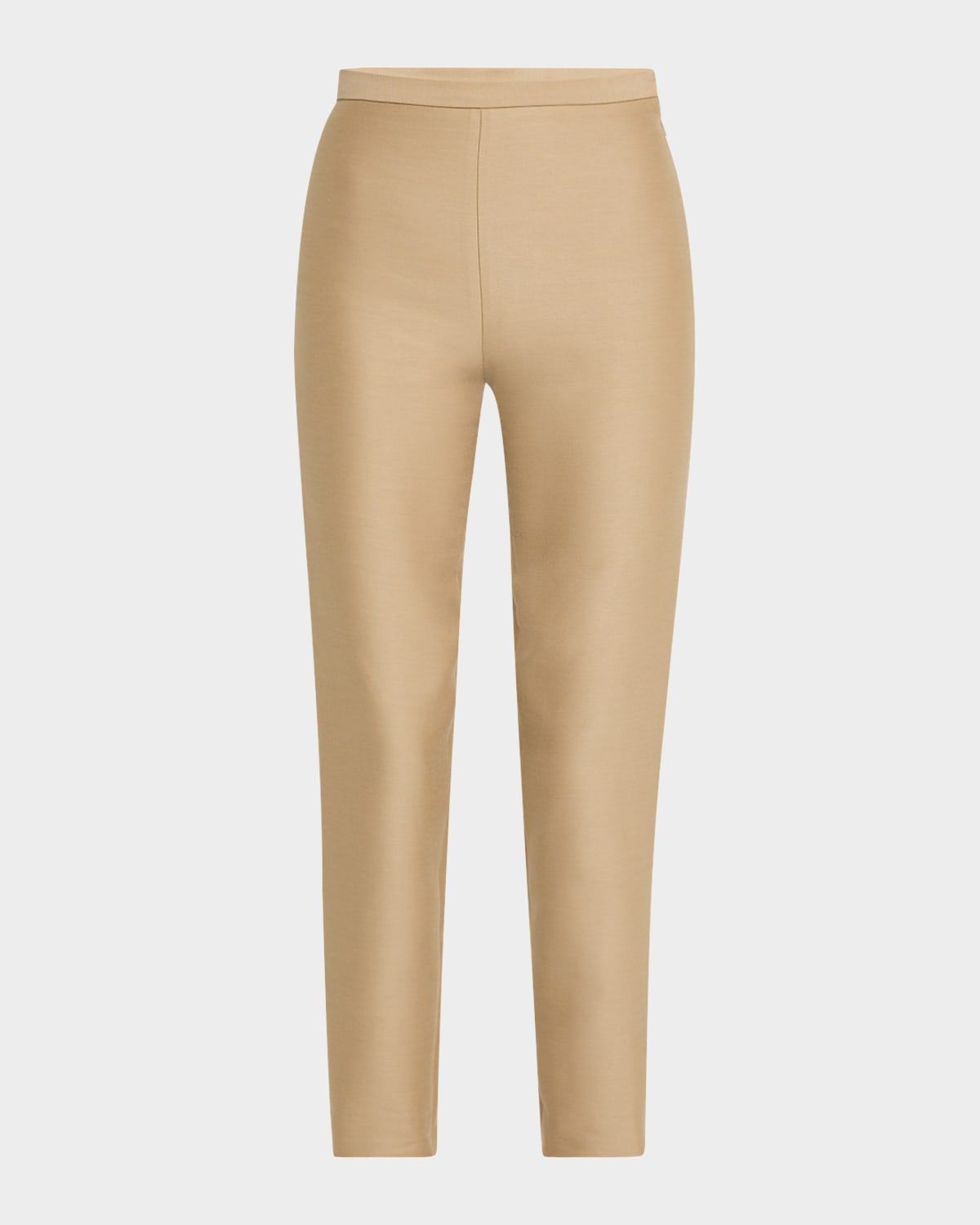 Laconi Cotton-Silk Skinny-Leg Capri Pants
