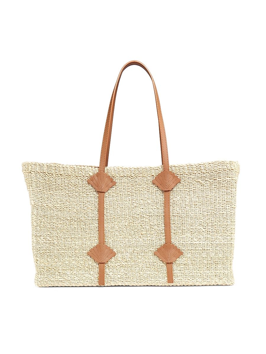 Women's St. Tropez Handwoven Straw Tote Bag - Natural