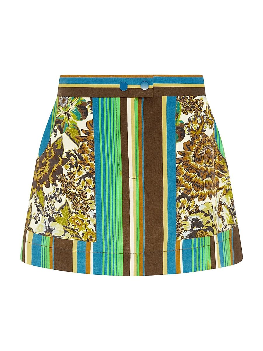Women's Charlie Graphic Linen Miniskirt - Size 6