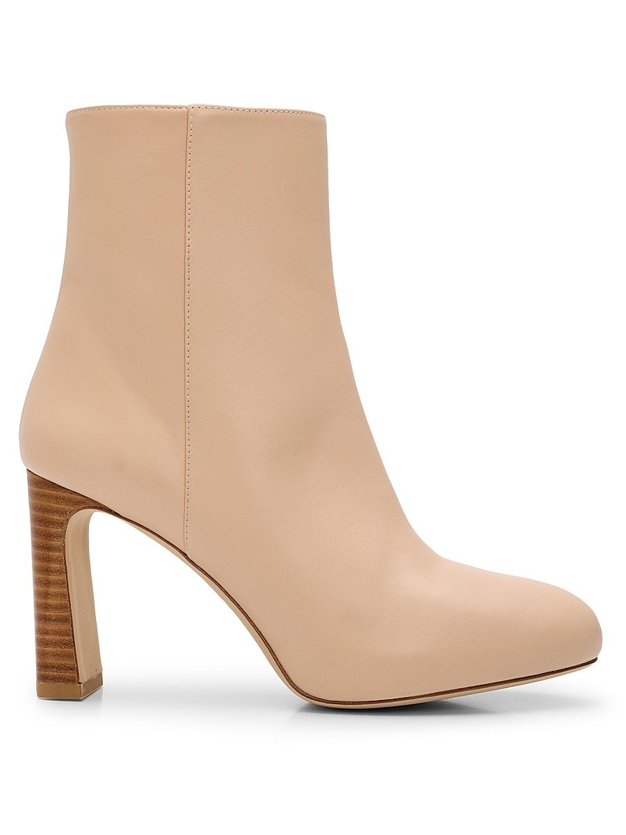 Women's Babette Leather Boots - Barely Beige - Size 9.5