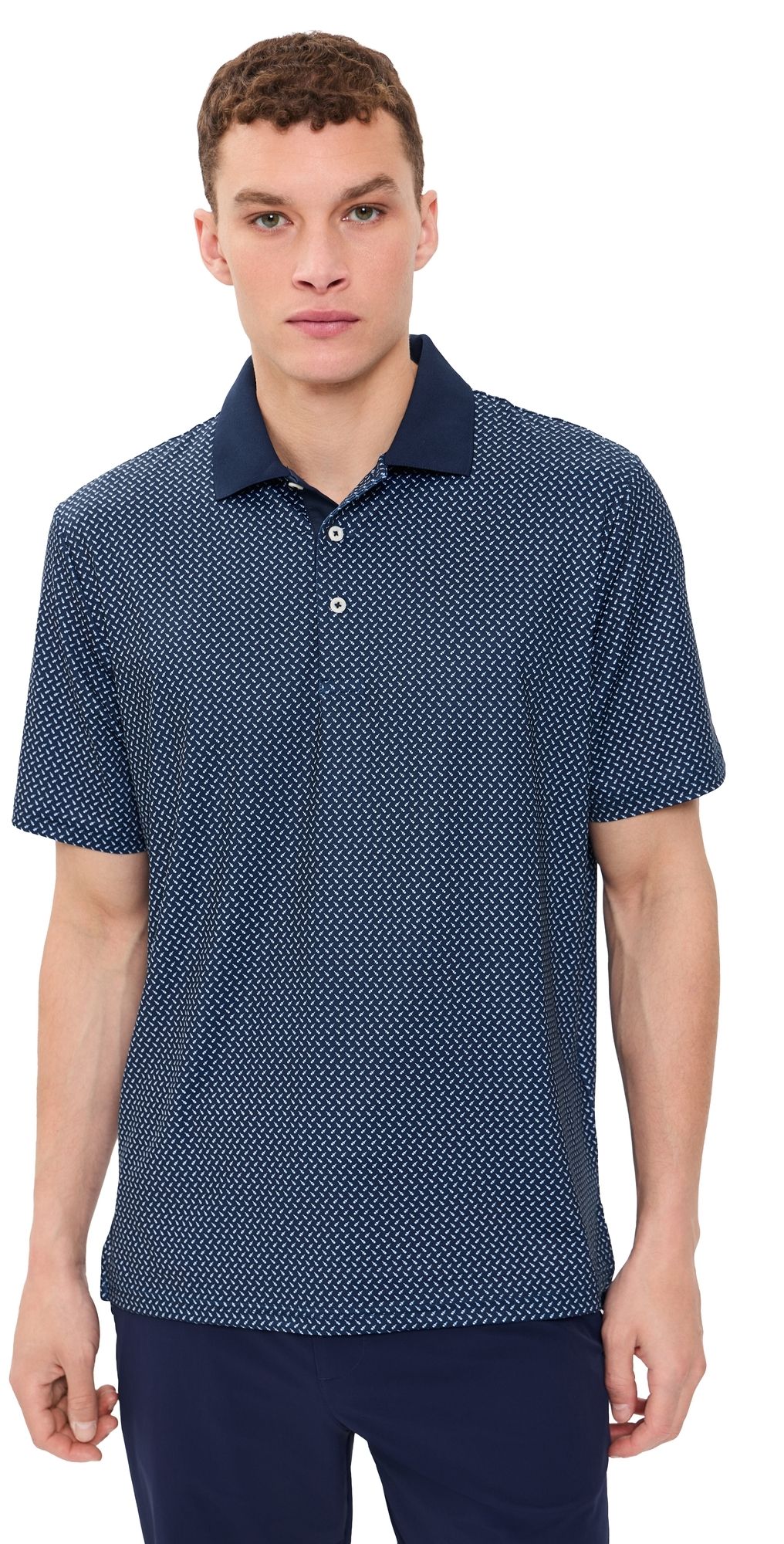 RLX Ralph Lauren Teed Up Printed Jersey Polo Refined Navy Teed Up S