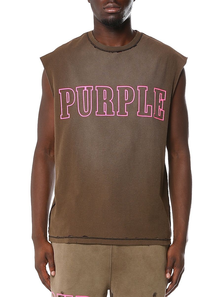 Men's Logo Textured Jersey Tank - Black - Size Small
