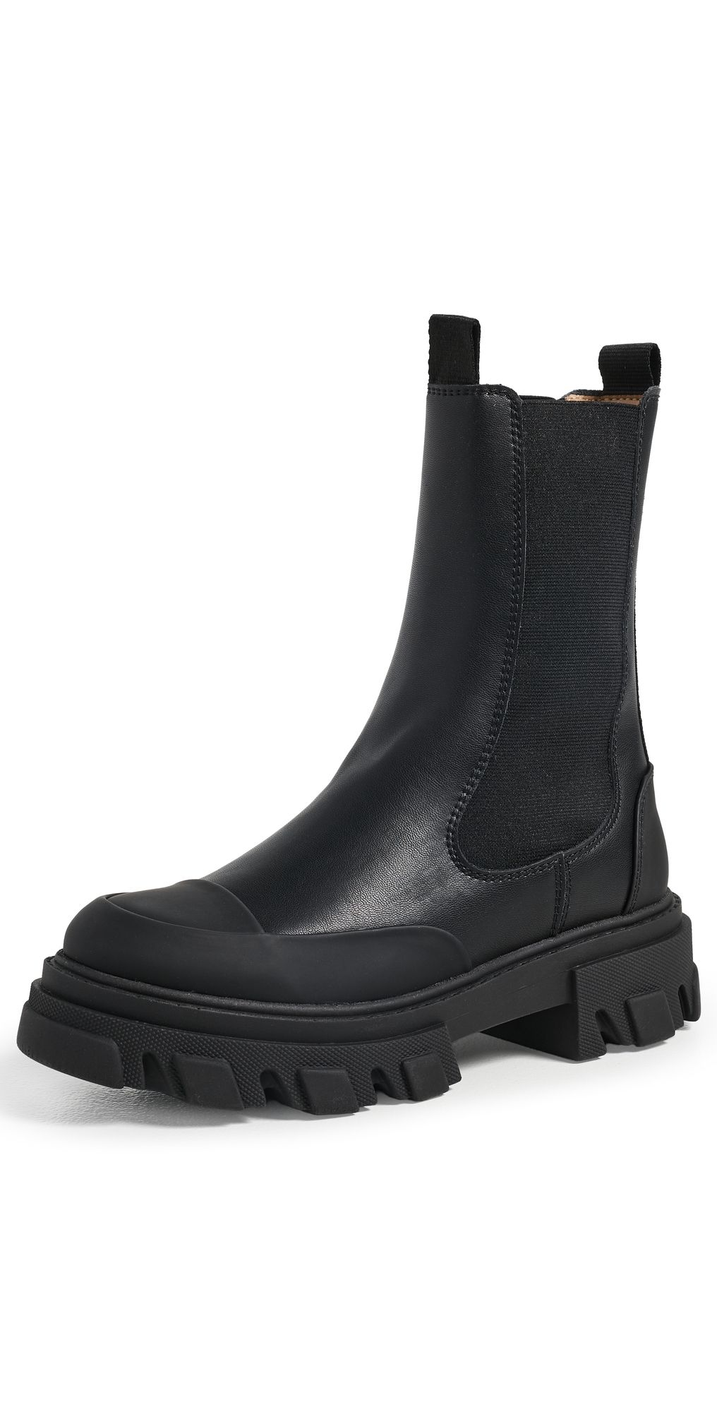 GANNI Cleated Mid Chelsea Boots Black 41
