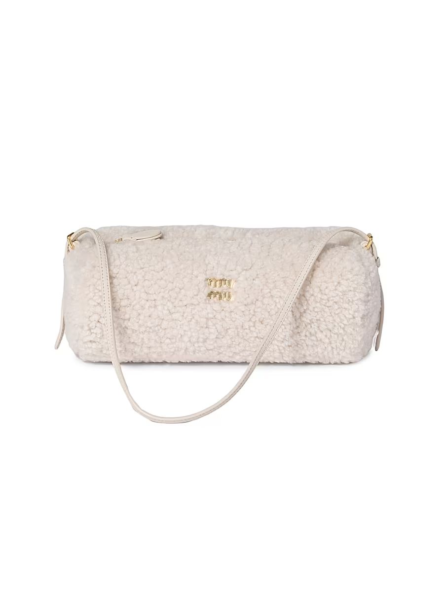 Women's Shearling Pouch - Light Beige