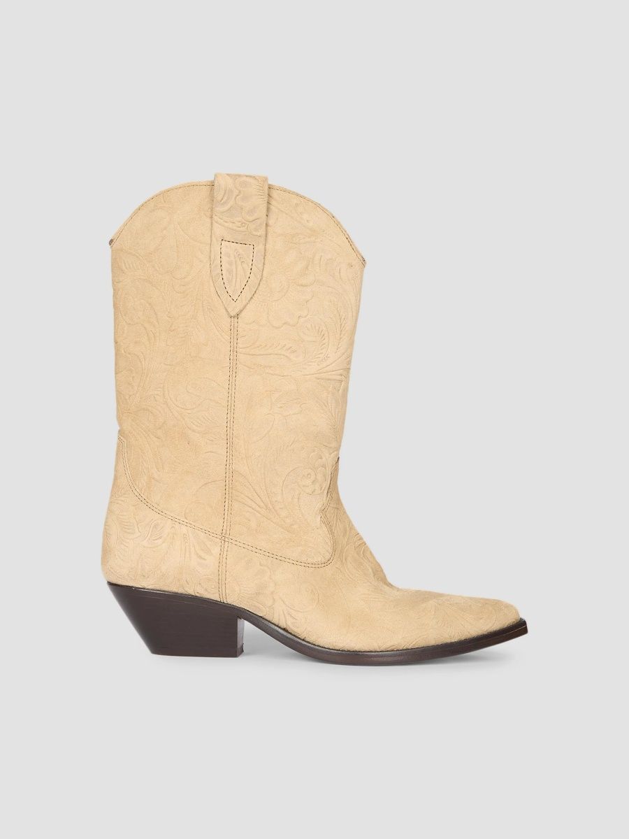 Isabel Marant Women's Duerto 40MM Suede Cowbody Boots - Desert - Size 6