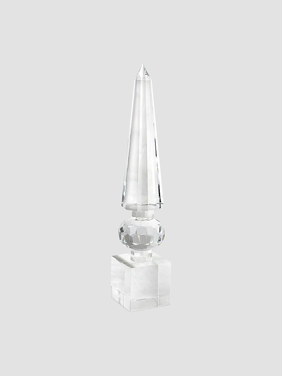 Crystal Glass Finial - Clear