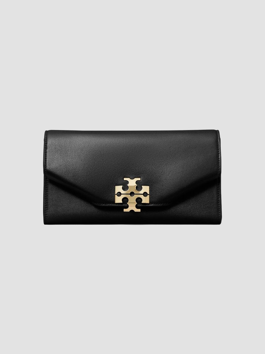 Tory Burch Women's Charlie Leather Envelope Clutch - Black
