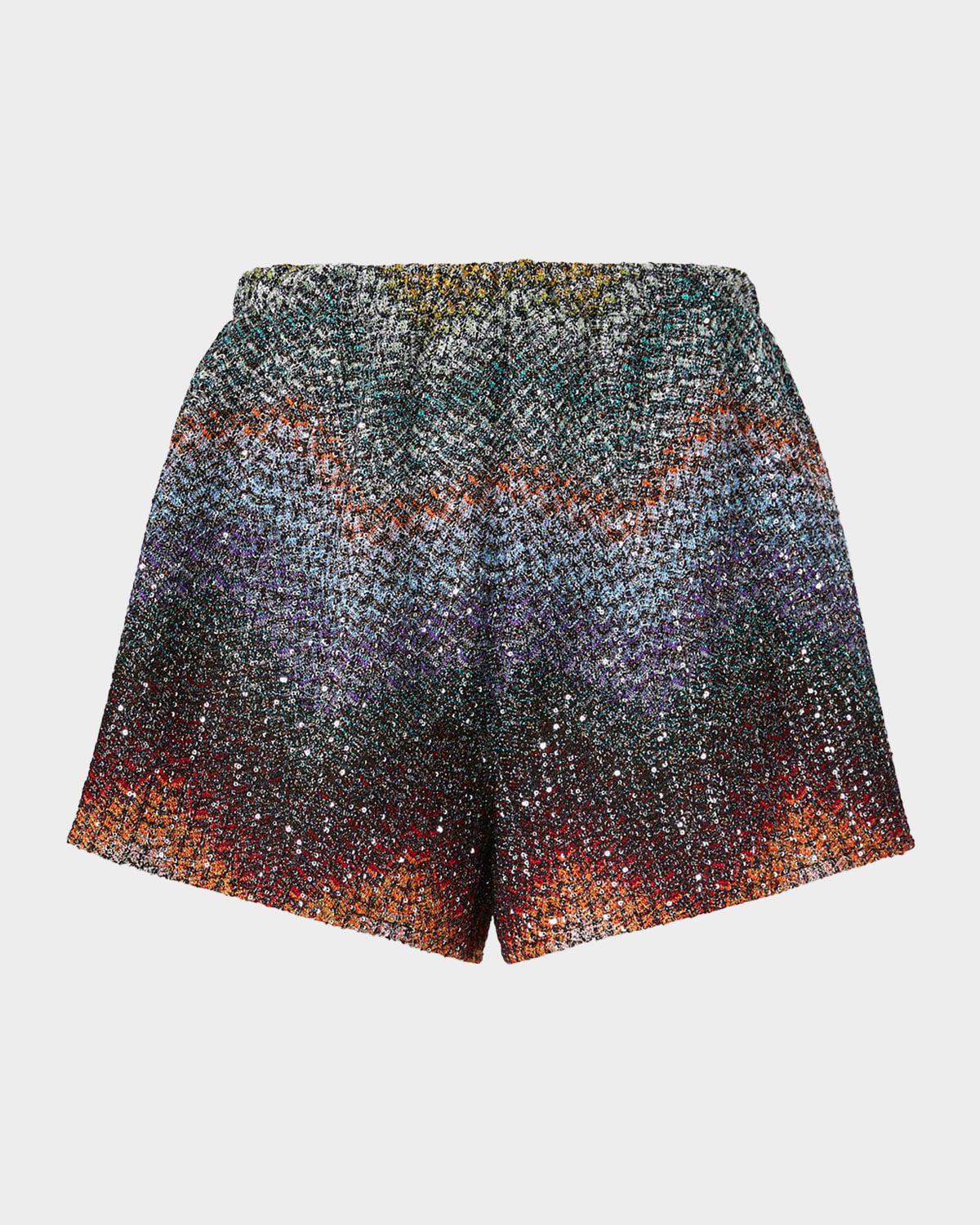 Sequin Wefted Loom Knit Pull-On Shorts