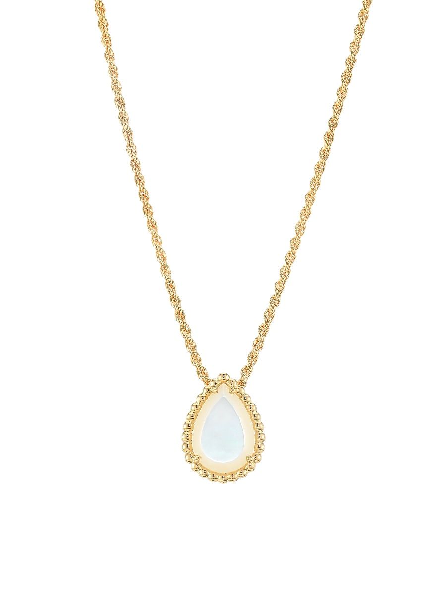 Women's Serpent Boheme 18K Yellow Gold & Mother Of Pearl Teardrop Pendant Necklace - Mother Of Pearl - Size Small