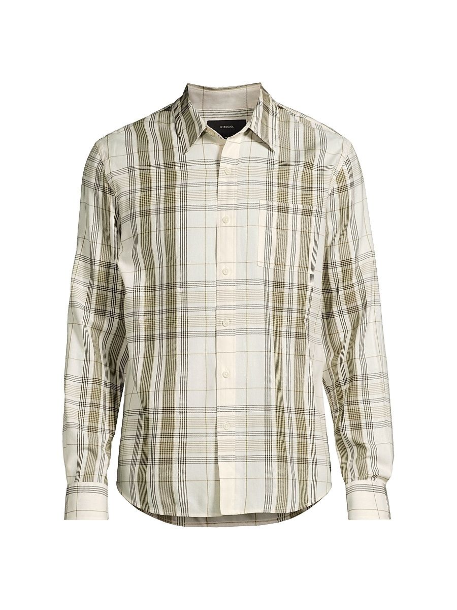 Men's Dunluce Plaid Shirt - Blanco Driver Green - Size Large