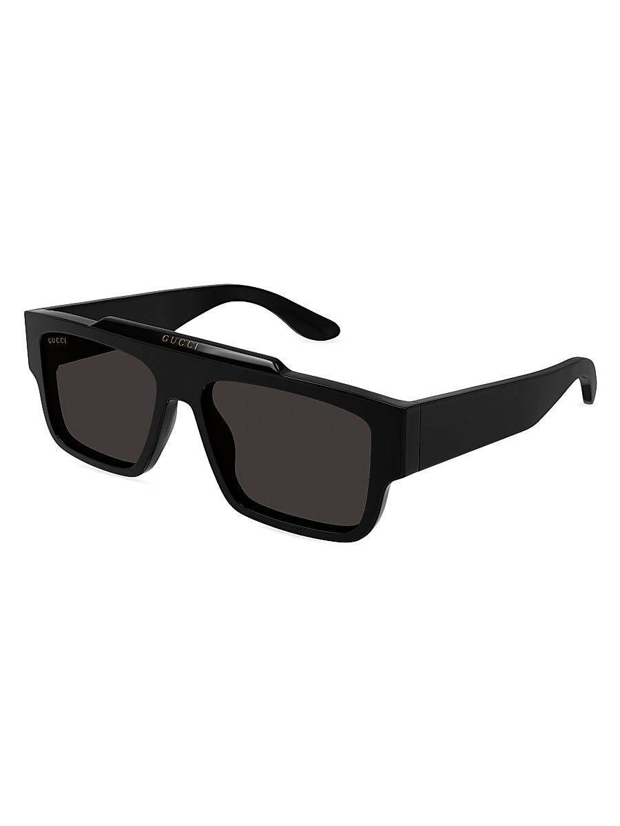Men's Faceted Specs Squared Recycled Acetate Sunglasses - Black