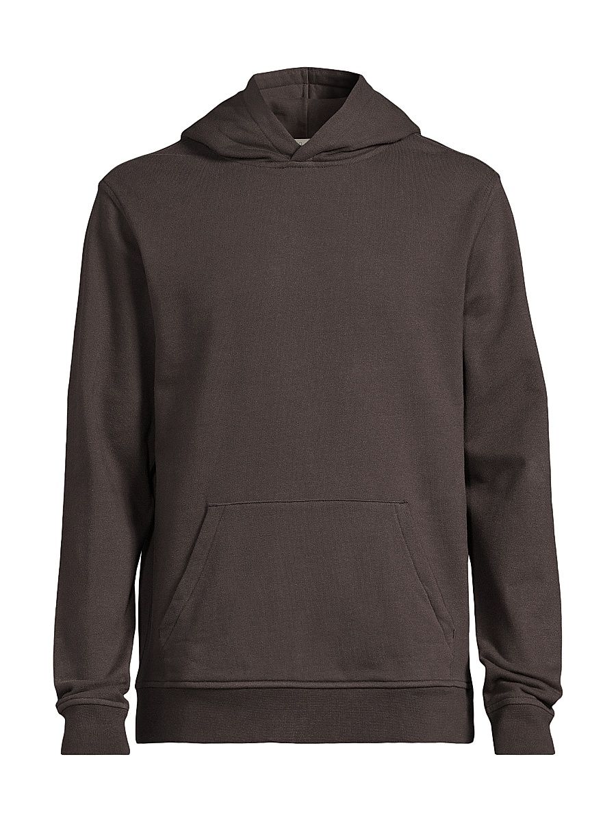 Men's Stretch-Cotton Terry Hoodie - Dark Java - Size Small