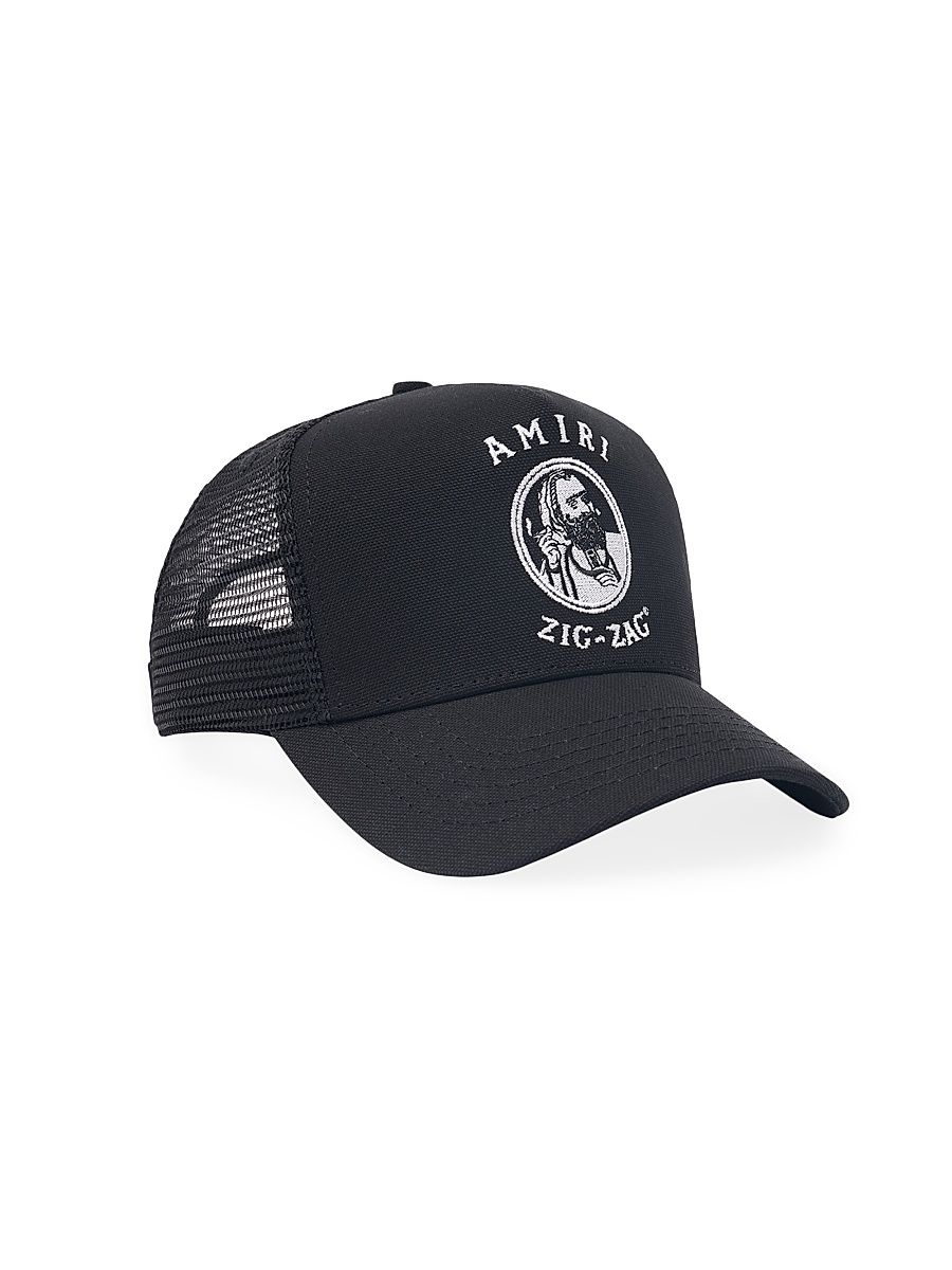 Men's Amiri Trucker Cap - Black White