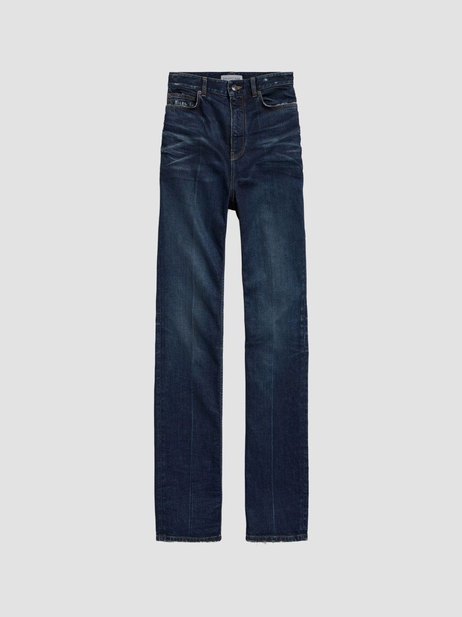 Balenciaga Women's High Waist Slim Jeans - Dark Blue - Size 29