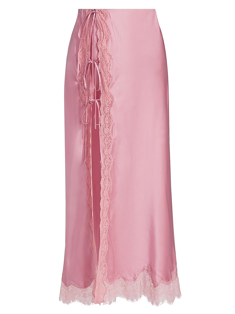 Women's Calder Satin Maxi Skirt - Dusty Rose - Size XL