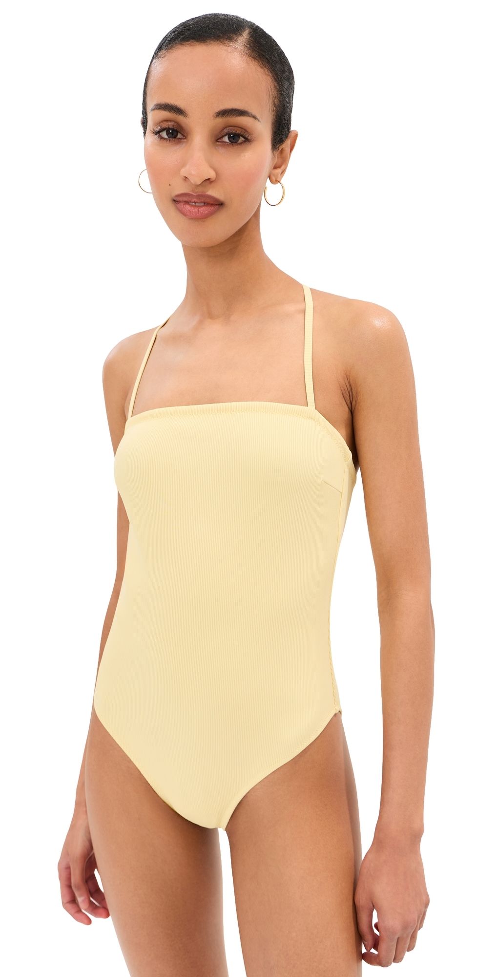 LE BOP Square Neck One Piece Mellow Yellow XS
