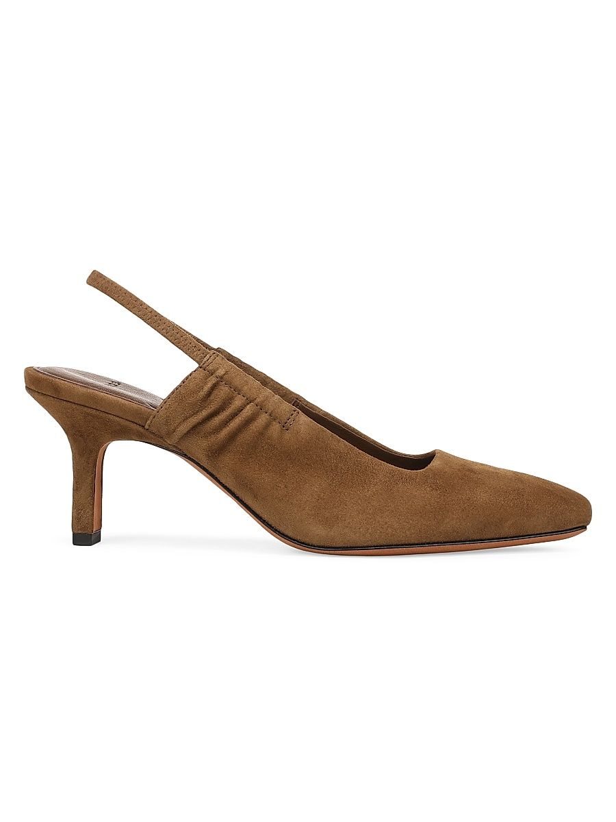 Women's Venice 65MM Suede Slingback Pumps - Elmwood - Size 11