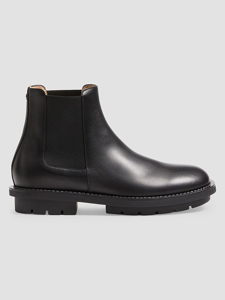 Men's Urbie Calfskin Ankle Boots - Black - Size 7