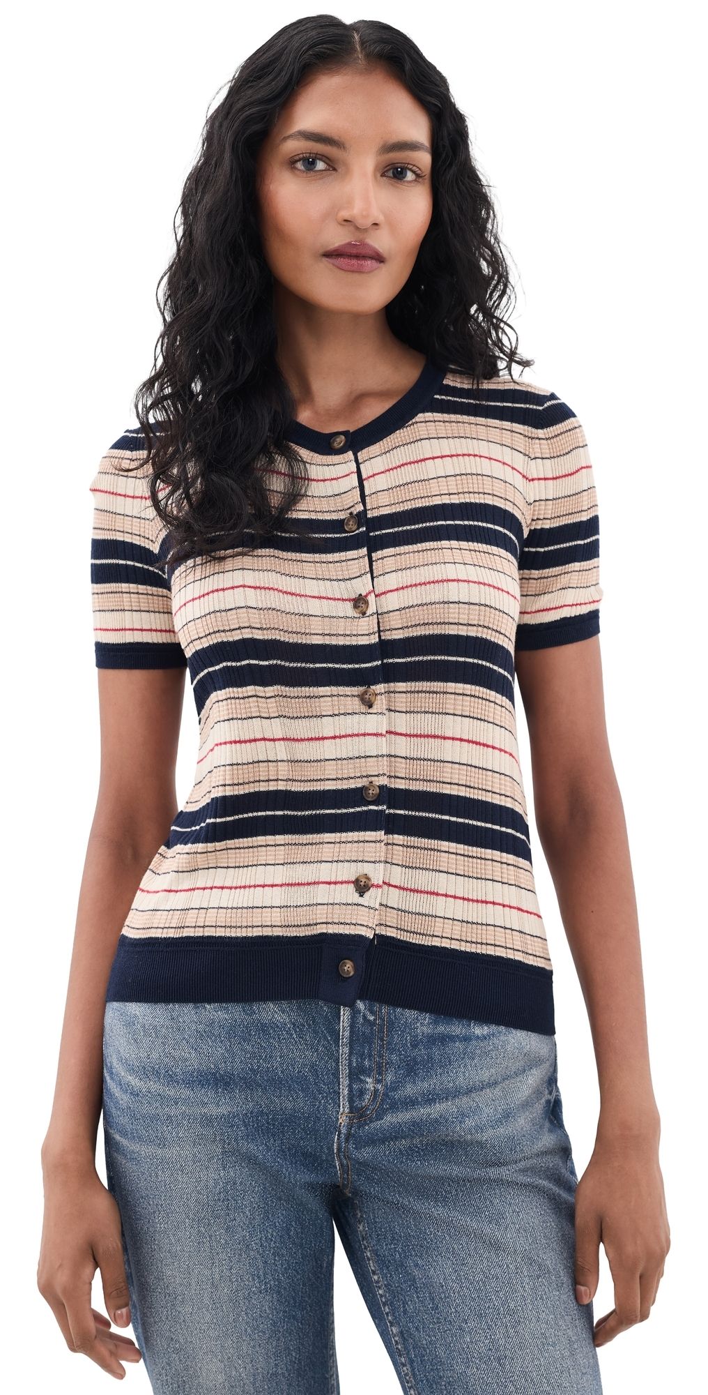 rag & bone Teresa Silk Blend Cardigan NVYMT XS